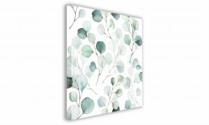 OBRAZ NA PŁÓTNIE 001 Akwarelowe listki 50x50cm