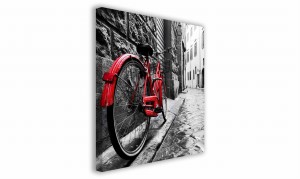 OBRAZ NA PŁÓTNIE 090 Rower w mieście 60x60cm
