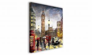 OBRAZ NA PŁÓTNIE 108 Wieczór w Londynie 60x60cm