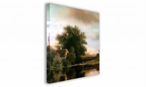 OBRAZ NA PŁÓTNIE 110 Wieś 60x60cm