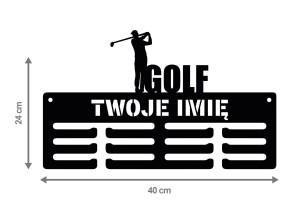 Wieszak na medale GOLF z imieniem 330.2