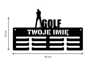 Wieszak na medale GOLF z imieniem 302.2