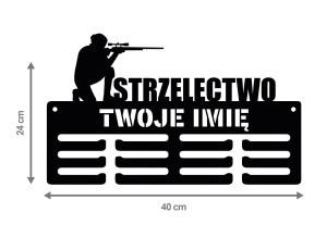  Wieszak na medale STRZELECTWO z imieniem 317.2