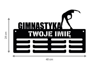 Wieszak na medale GIMNASTYKA z imieniem 323.2