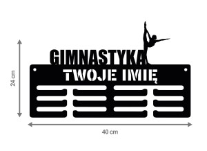 Wieszak na medale GIMNASTYKA z imieniem 325.2