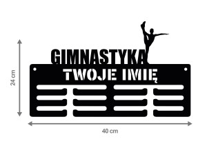 Wieszak na medale GIMNASTYKA z imieniem 326.2