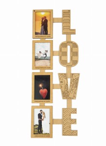 Ramka na zdjęcia LOVE 1 brązowa z grawerem