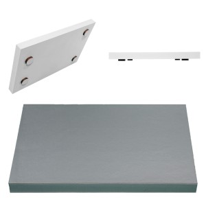 PODKŁAD POD TORT STYRODUR z nóżkami  SREBRNY 30x20 cm