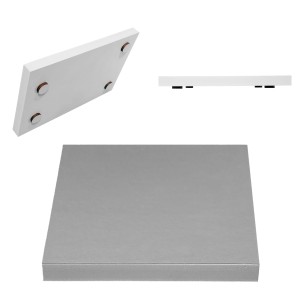 PODKŁAD POD TORT STYRODUR z nóżkami SREBRNY25x25cm