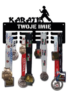 Wieszak na medale KARATE  twoje imię dowolny tekst  371.2