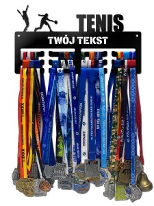 Wieszak na medale TENIS twoje imię dowolny tekst 28.1