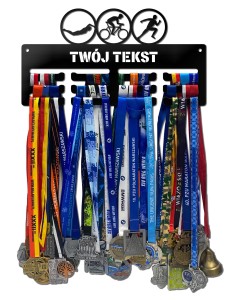 Wieszak na medale TRI twoje imię dowolny tekst 45.1