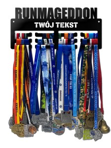 Wieszak na medale RUNMAGEDDON twoje imię dowolny tekst 97.1