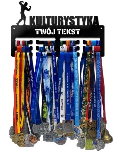 Wieszak na medale KULTURYSTYKA twoje imię dowolny tekst 177.1