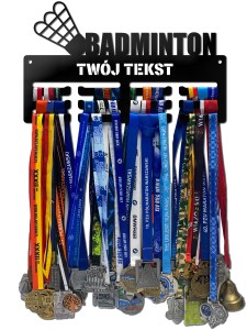 Wieszak na medale BADMINTON twoje imię dowolny tekst 200.1