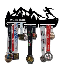 Wieszak na medale GÓRY RUN twoje imię dowolny tekst 82.1