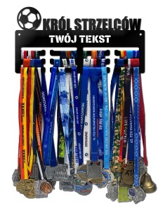Wieszak na medale KRÓL STRZELCÓW twoje imię dowolny tekst 59.3