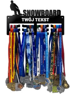 Wieszak na medale SNOWBOARD twoje imię dowolny tekst 196.3