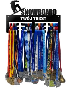 Wieszak na medale SNOWBOARD twoje imię dowolny tekst 197.3