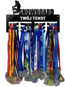 Wieszak na medale SNOWBOARD twoje imię dowolny tekst 198.3