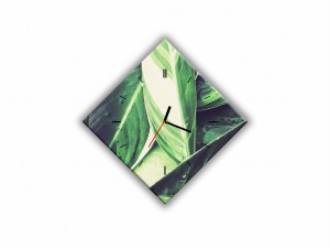 ZEGAR SZKLANY ROMB - Dżungla 