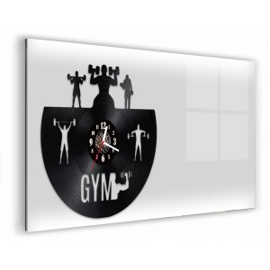 Zegar Ścienny z płyty winylowej na lustrze SPORT 48 wzorów 59x29 cm