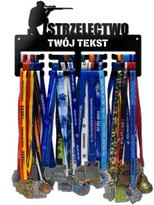Wieszak na medale STRZELECTWO twoje imię dowolny tekst 317.3