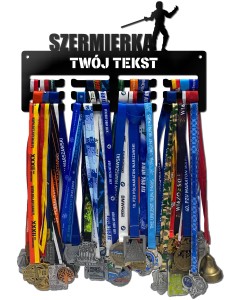Wieszak na medale SZERMIERKA twoje imię dowolny tekst 318.3
