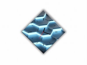 ZEGAR SZKLANY ROMB - Geometria 