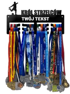 Wieszak na medale KRÓL STRZELCÓW twoje imię dowolny tekst 60.2