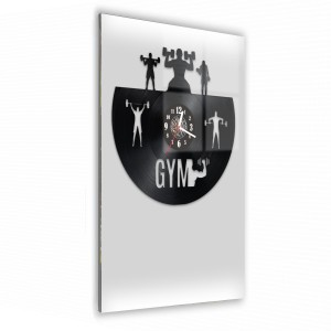 Zegar Ścienny z płyty winylowej na lustrze SPORT-1  48 wzorów 29x59 cm