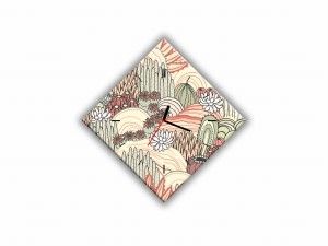 ZEGAR SZKLANY ROMB - Kaktusy 