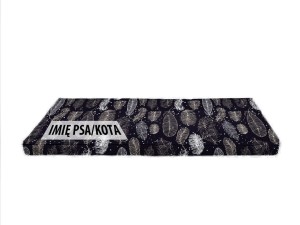 LEGOWISKO DLA ZWIERZĄT Czarne pióraz indywidualnym napisem 80x70cm 009b