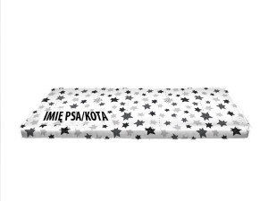 LEGOWISKO DLA ZWIERZĄT Szare gwiazd. z indywidualnym napisem 80x70cm 043b