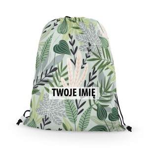 WORKO-PLECAK z Twoim imieniem Listki grafika 060