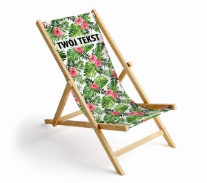 LEŻAK zielone liście boho z Twoim tekstem L19