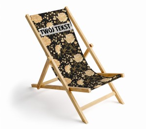 LEŻAK jasne kwiaty na ciemnym tle z Twoim tekstem L26