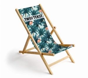 LEŻAK flamingi wśród palm z Twoim tekstem L27