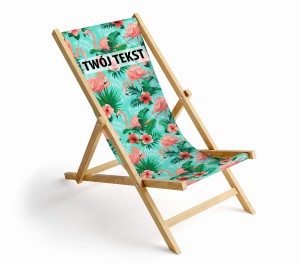 LEŻAK flamingi wśród kwiatów z Twoim tekstem L28