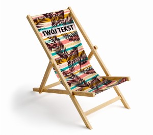 LEŻAK liście palmy na kolorowych paskach z Twoim tekstem L37