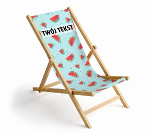 LEŻAK arbuzy na niebieskim tle z Twoim tekstem L40