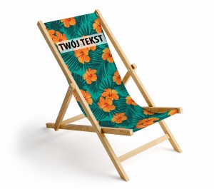 LEŻAK pomarańczowe kwiaty z Twoim tekstem L46