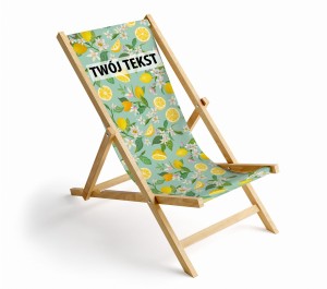 LEŻAK cytryny z kwiatami z Twoim tekstem L48