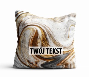Poduszka Dekoracyjna MARMUR  z Twoim napisem M02