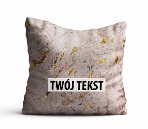 Poduszka Dekoracyjna MARMUR  z Twoim napisem M03