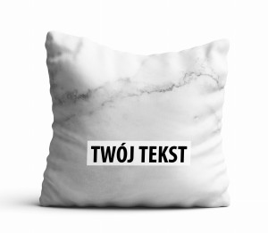 Poduszka Dekoracyjna MARMUR  z Twoim napisem M06