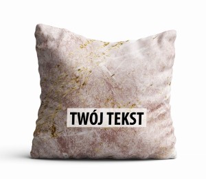 Poduszka Dekoracyjna MARMUR  z Twoim napisem M12