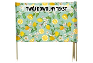 PARAWAN PLAŻOWY Cytryny i kwiaty z indywidualnym  napisem 3 PANELE 14.3