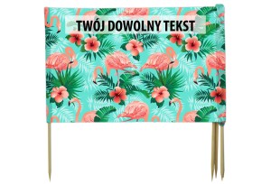PARAWAN PLAŻOWY Flamingi z indywidualnym  napisem 5 PANELI 24.5