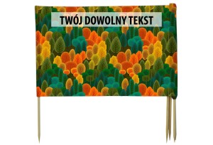PARAWAN PLAŻOWY Jesienny las z indywidualnym  napisem 4 PANELE 29.4